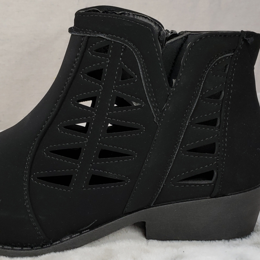 Black Cut-out Booties